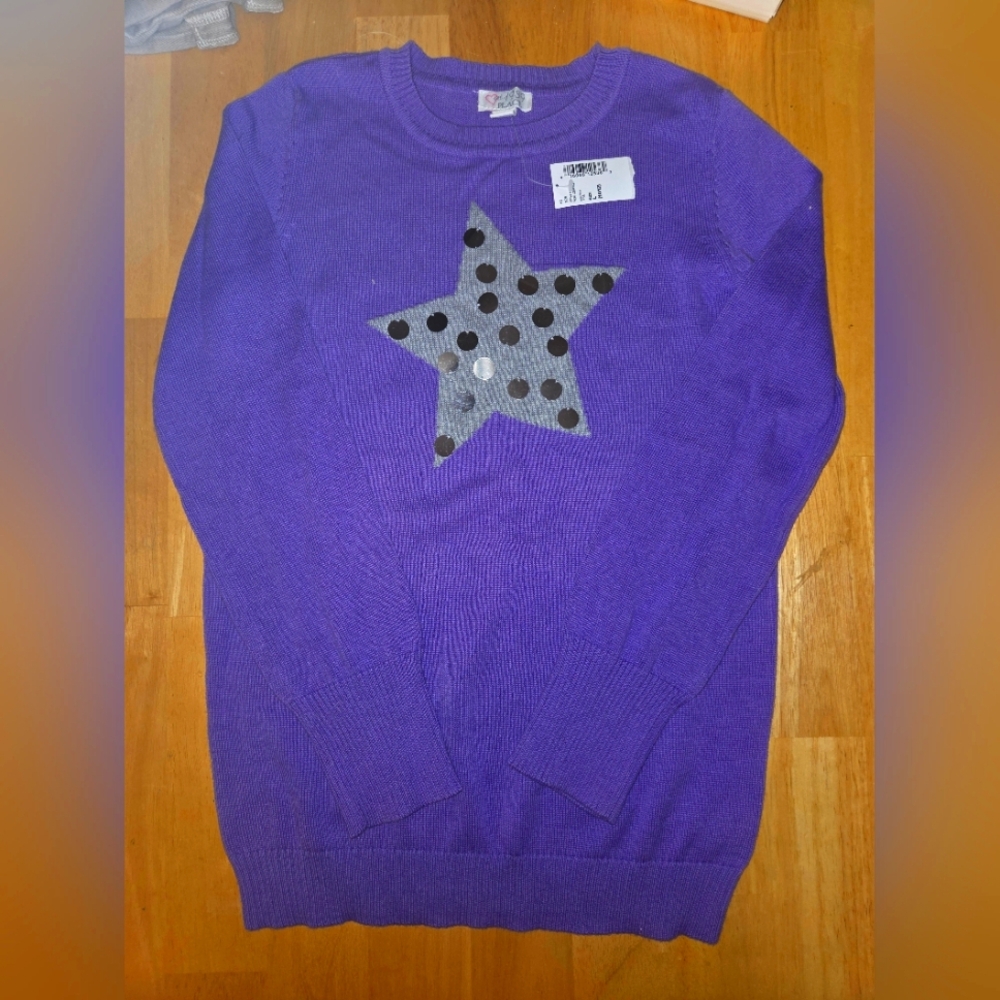 NWT Children's Place Girls' Star Sweater Sz 10/12